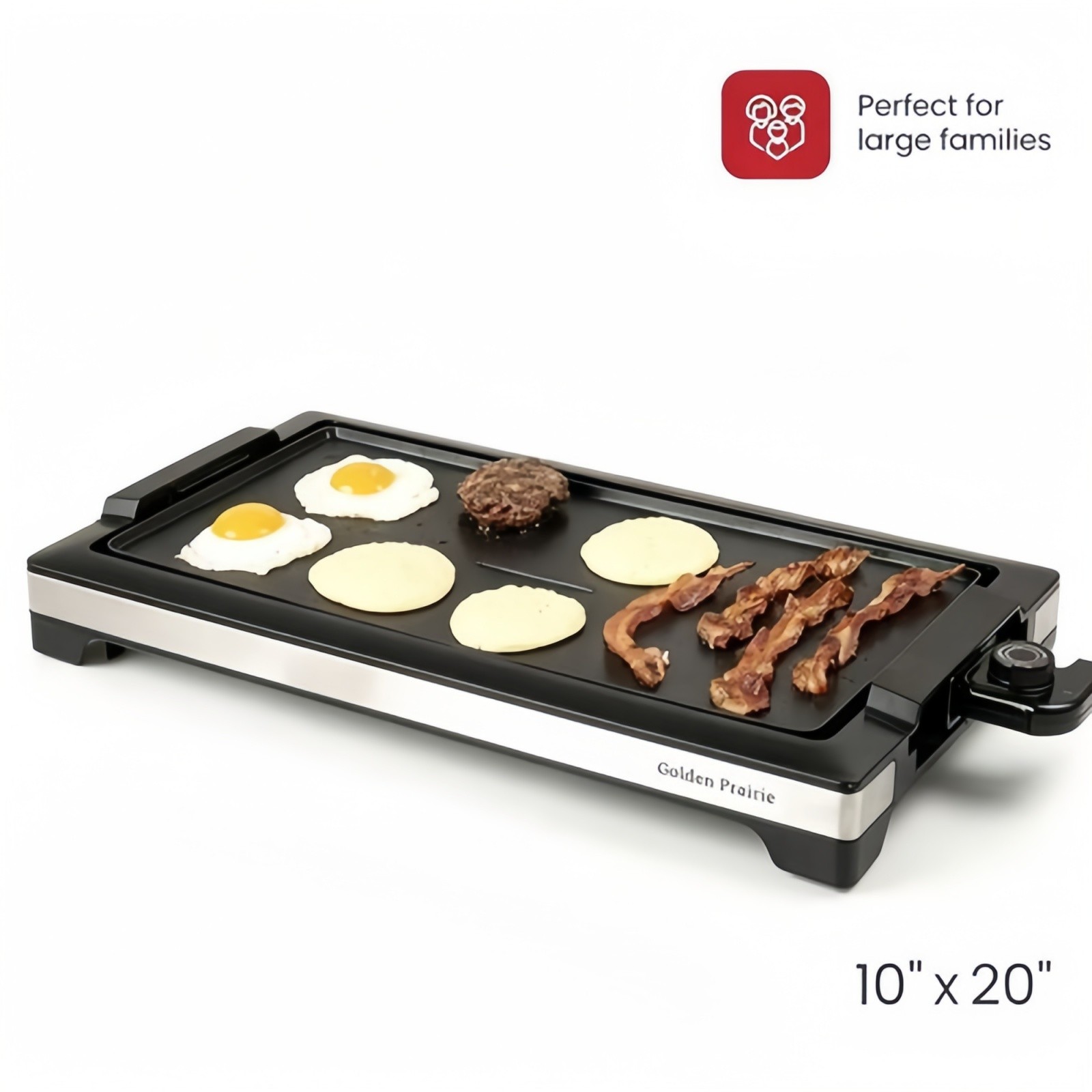 1800W Electric Indoor Griddle Large Non-Stick Bbq Grill For Pancake Burger Party
