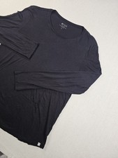 FIGS Super Soft Long Sleeve Underscrub Tee Medium Charcoal Gray Pima Cotton