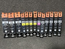 Lot of 13 OEM Genuine Canon 225 PGBK  226 Yellow Magenta Black NEW Open Box