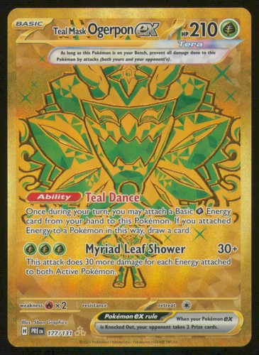 Teal Mask Ogerpon ex Holofoil [SV: Prismatic Evolutions - 177/131] LP