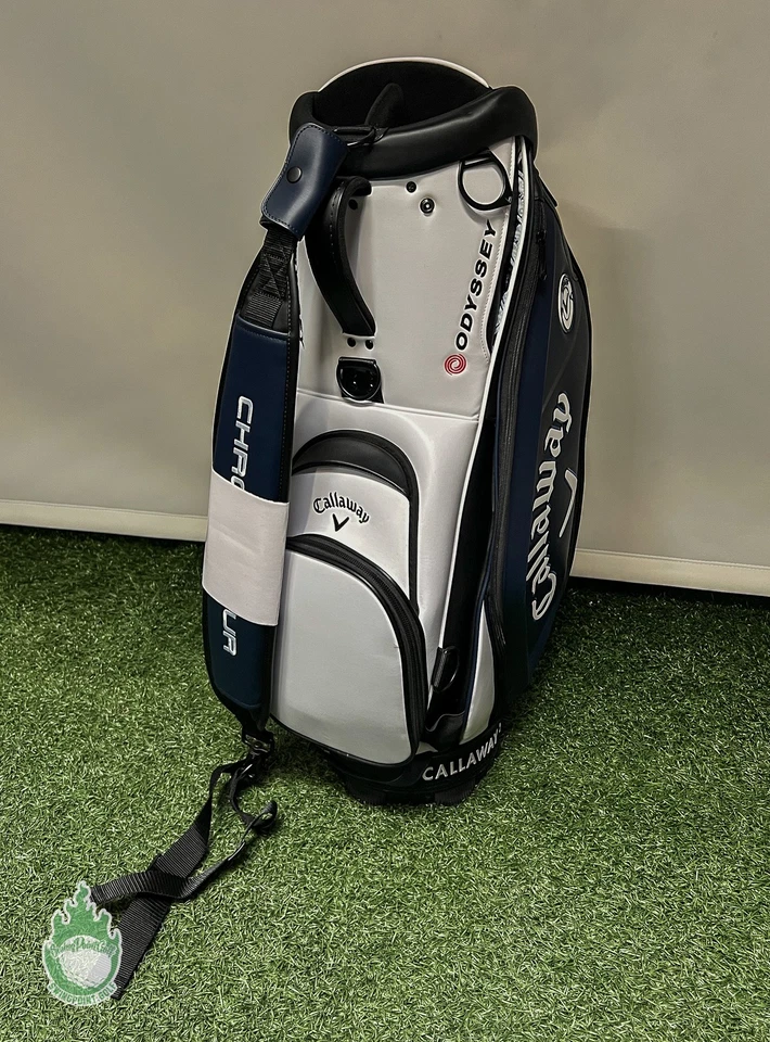 Nuevo carrito de golf Callaway cromado Tour Staff bolsa de transporte 6 vías 9 bolsillos bordados Foto 3 de 4