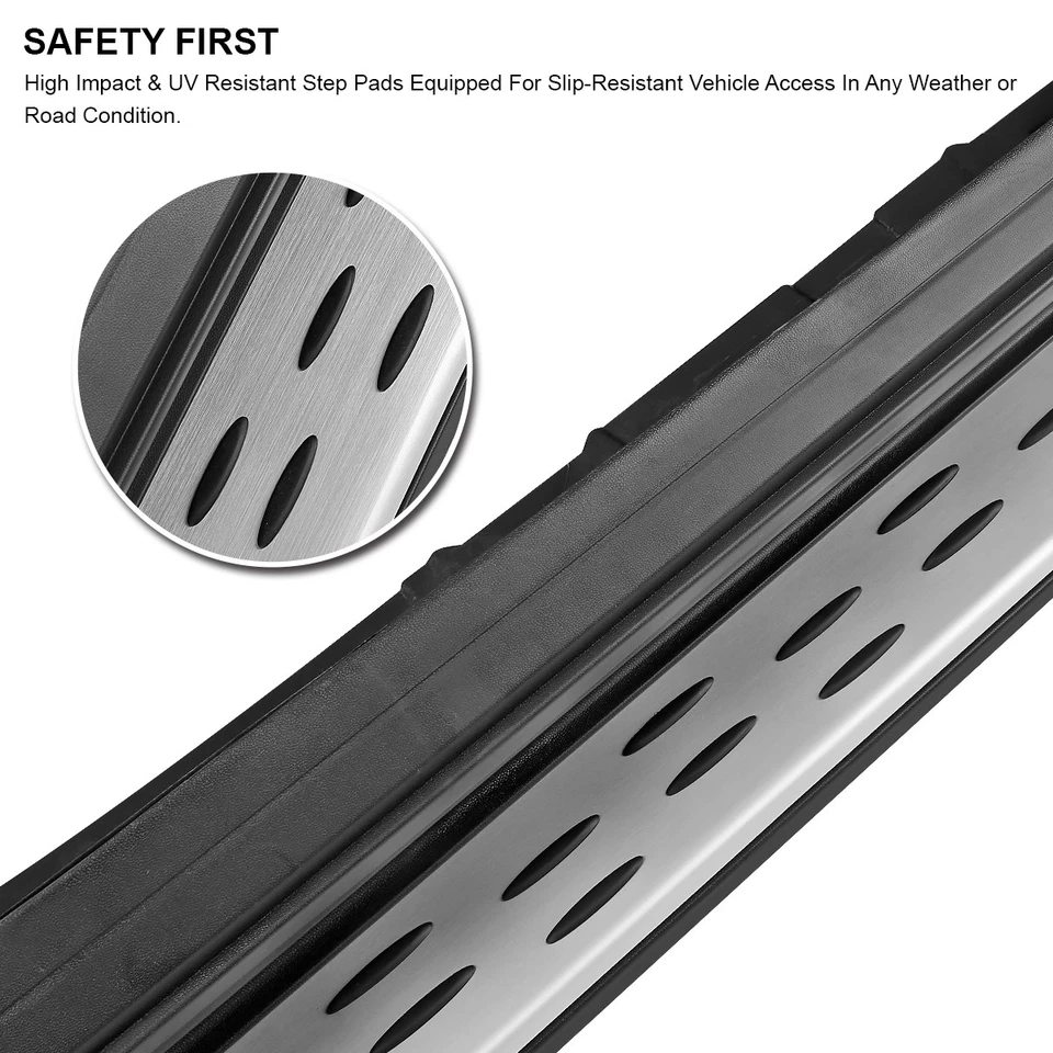 Fits 2013-2018 Mercedes-Benz GL450 GLS X166 Aluminum Running Board Side Step Bar - Image 4 of 4