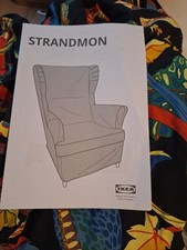 IKEA Strandmon Bezug für Sessel bunt / schwarz Schonbezug 605.754.91 Neu 