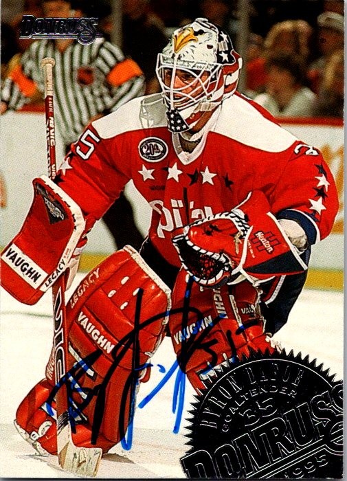Byron Dafoe 1994-95 Donruss #175 Auto Hand Signed