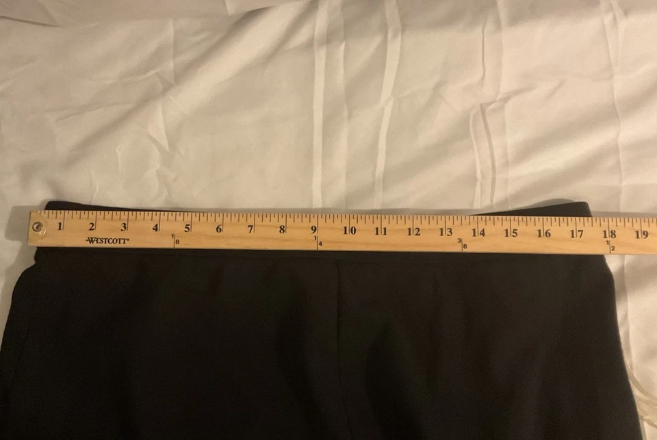 Isaac Mizrahi Live! Pantalones negros de pierna ancha talla L cómodos de uso profesional Foto 3 de 4