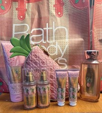 Bath  Body Works PINK PINEAPPLE SUNRISE 7-Pack Bag, Sprays, Various Creams, Gel