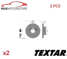 BREMSSCHEIBEN SATZ PAAR VORNE TEXTAR 92115903 2PCS A FÜR OPEL MOVANO