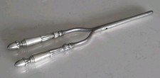 Hallmarked Sterling Silver Antique Hair Curling Tongs (heavy/large)