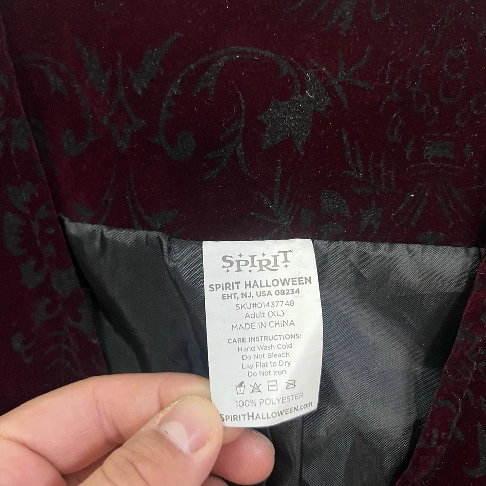 Disfraz Espíritu Halloween Pana Terciopelo Alquimista Chaleco Solo Adulto Talla XL Foto 2 de 4