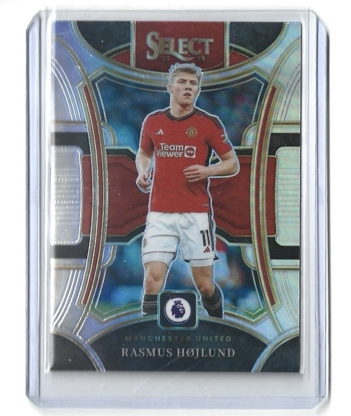 Rasmus Hojlund 2023-24 Select Premier League Silver Prizm Mezzanine #168  