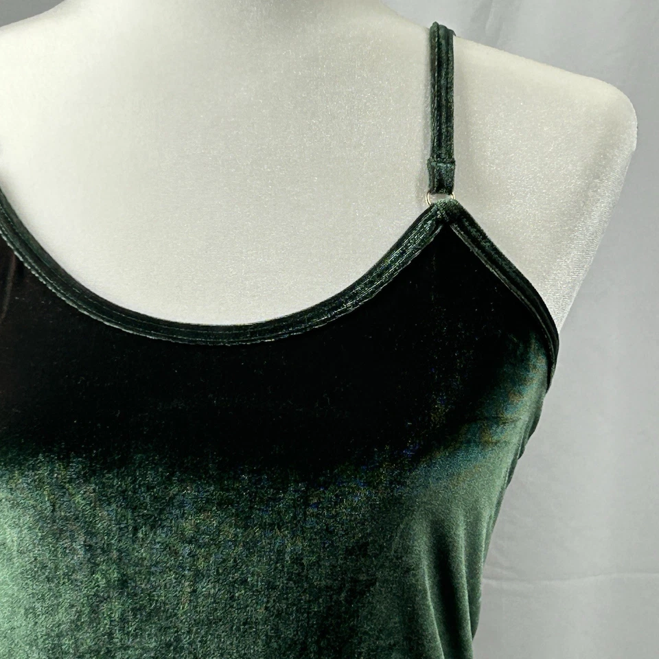 Camisola de terciopelo vintage Y2K para mujer mediana iridiscente verde/marrón rara indie vanguardista Foto 3 de 4