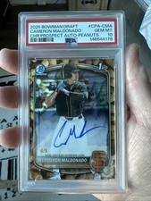 2025 BOWMAN DRAFT CAMERON MALDONADO /5 PROSPECT AUTO-PEANUTS POP 1 PSA 10