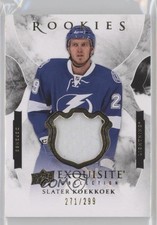 2015 Upper Deck Black Diamond Exquisite Rookies /299 Slater Koekkoek Patch n1u