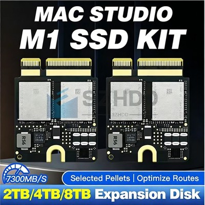 For MAC Studio M1 Max Ultra Internal SSD 8TB (2x4TB) Expand Hard Drive Upgrade