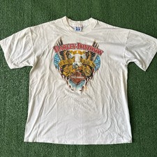 Vintage RARE 1988 Harley Davidson Holoubek Eagle Pledge Our Lives T-Shirt XL
