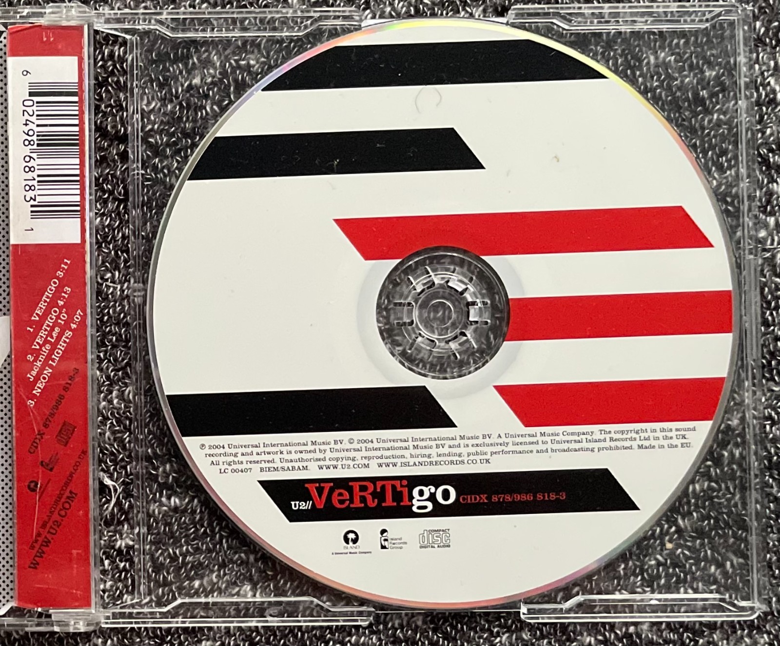 U2 VERTIGO 2004 CD Jacknife Lee Remix and Neon Lights KRAFTWERK 3 track Remix thumbnail 3