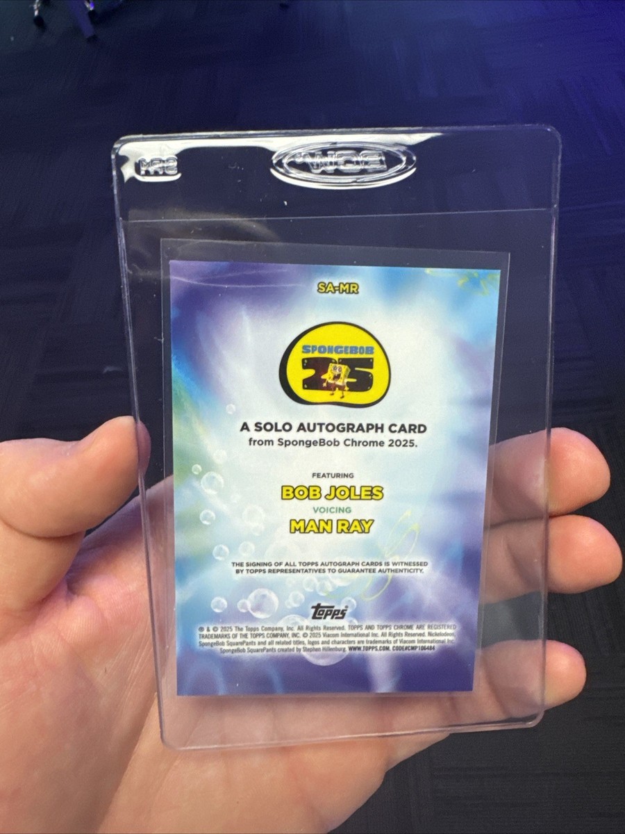 2025 Topps Chrome SpongeBob Bob Joles as Man Ray Auto SA-MR | eBay