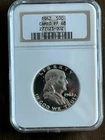 1962 Franklin Half-Dollar Silver NGC PF68 CAM Cameo