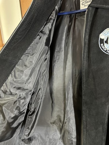 Vintage Disney Store Eeyore Jacke Damen Gr. XL schwarz Wildleder Leder Reißverschluss Mantel 90er - Bild 9 von 9
