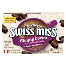 Swiss Miss Simply Cocoa Dark Chocolate Flavor Hot 7.68 Ounce (Pack of 12) 