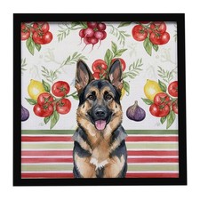 German Shepherd Vegetables Framed Metal Print WDK8246MFP88