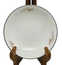 Vintage Flintridge Golden Glade Dessert Bowls 5.75”Platinum Rim Lot Set Of 6 EUC