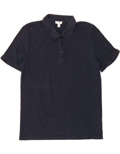 REISS Herren Poloshirt Medium Navy Blau Baumwolle LR12