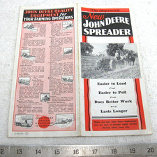 VINTAGE 1939 JOHN DEERE TRACTOR + HORSE DRAWN SPREADER BROCHURE ORIGINAL