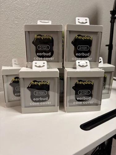 Heyday Earbud Case Covers For Airpod Gen 1 & 2 Black - New In Box