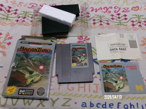 New Listing#941 Breakthru Complete with Box & Manual CIB NES Nintendo