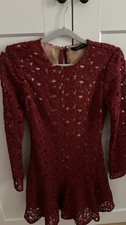 ZARA Woman Spitzenkleid – Bordeaux – Größe XS Neu
