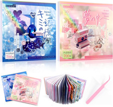 60 Sheets Japanese Sticker 700 Die Cut Glossy and Matte Stickers Kawaii Sticker