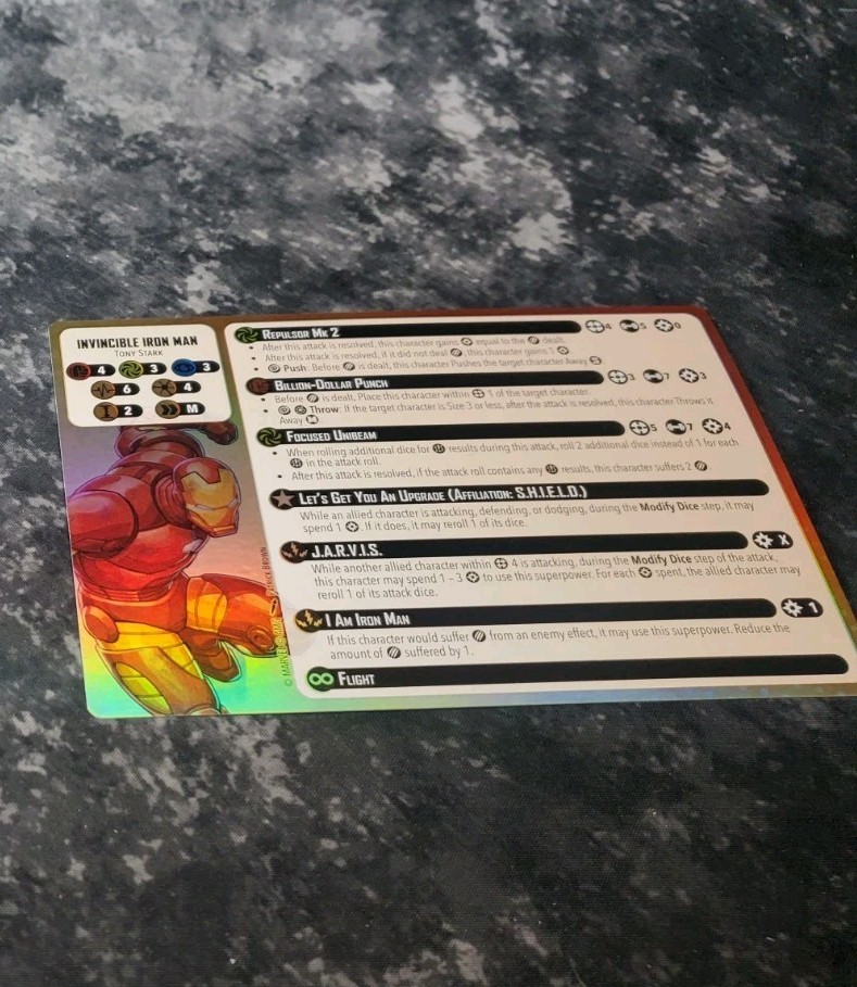 Marvel Crisis Protocol Foil Promo Card Iron Man