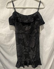 Women's Off Shoulder Dress XL Cocktail Party Ruffle Short Sleeve Bodycon Mini