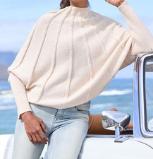 Mock Neck Ribbed Sweater
