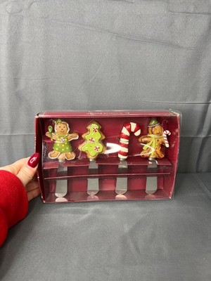 St. Nicholas Square Gingerbread Boxed Set of 4 Spreaders, Holiday, Christmas