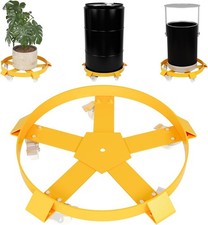 55 Gallon Heavy Duty Drum Dolly, 1250 lbs Capacity with 5 Swivel Casters