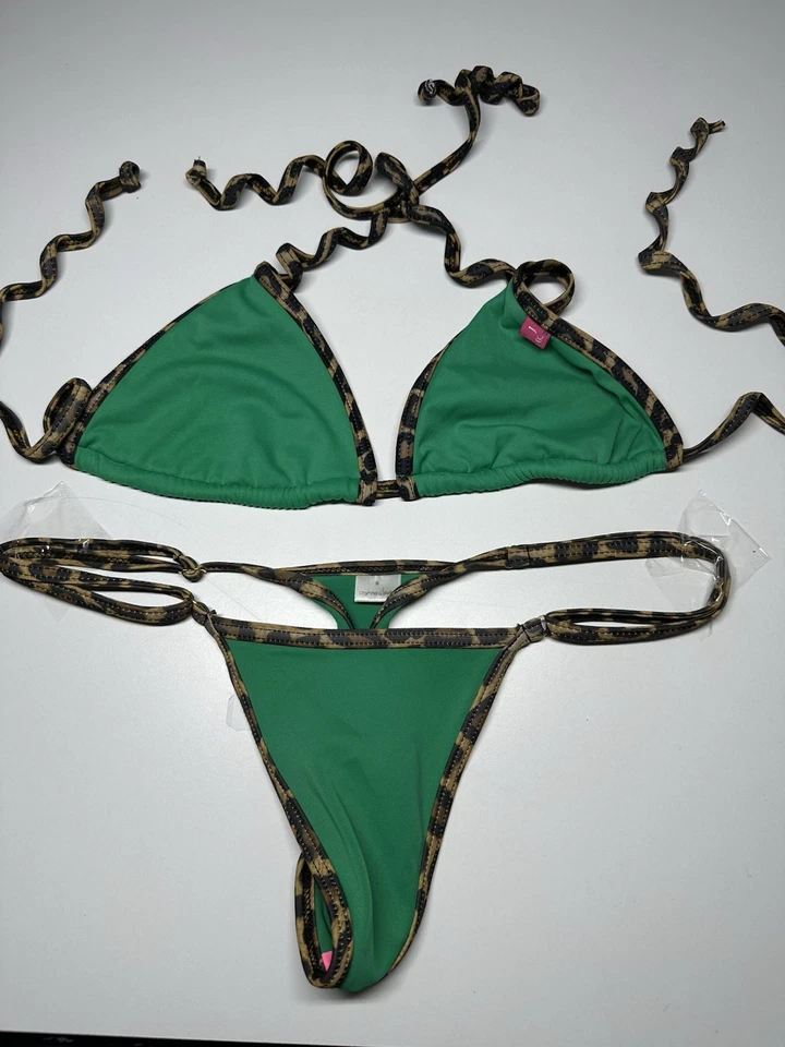 Chynna куклы микро плавать бикини 2 изделия верхний размер M стринги * без струн * низ S зеленый - Изображение 2 из 4