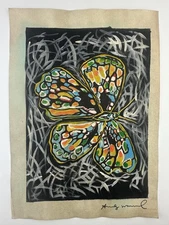 Andy Warhol COA Art Painting Original Drawing Vintage Paper Signed