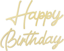 Vintage Wooden Happy Birthday Sign for Balloon Arch and Photo Backdrop