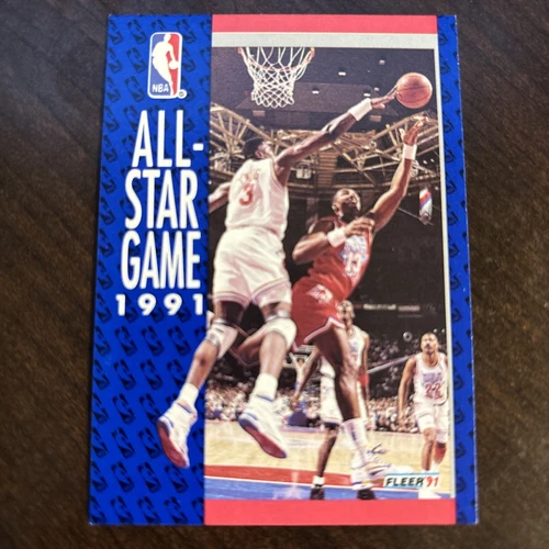 1991-92 Fleer #236 1991 All-Star Game Michael Jordan, Ewing, Malone, Pierce