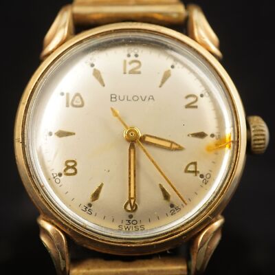 Vintage Bulova Automatic Men's Watch 10k Gold Filled Working Free  Shipping USA