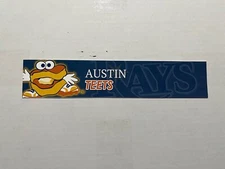 Austin Teets Game Used Montgomery Biscuits Locker Room Nameplate