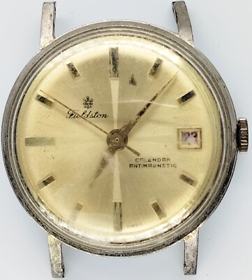 C825 mens Vintage Fieldston Edward A Waldman Crosshair Manual Watch Parts lot