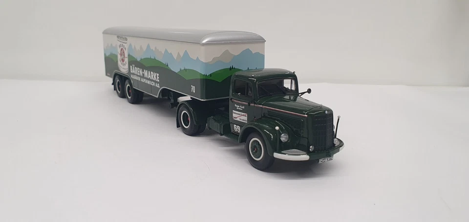 1/43 SUPER RARE MERCEDES-BENZ LS 315 KOFFERSATTELZUG BAREN MARKE MINICHAMPS - Image 4 of 4