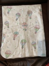 Vintage Hot Air Balloon Baby Receiving Blanket 36 X 30