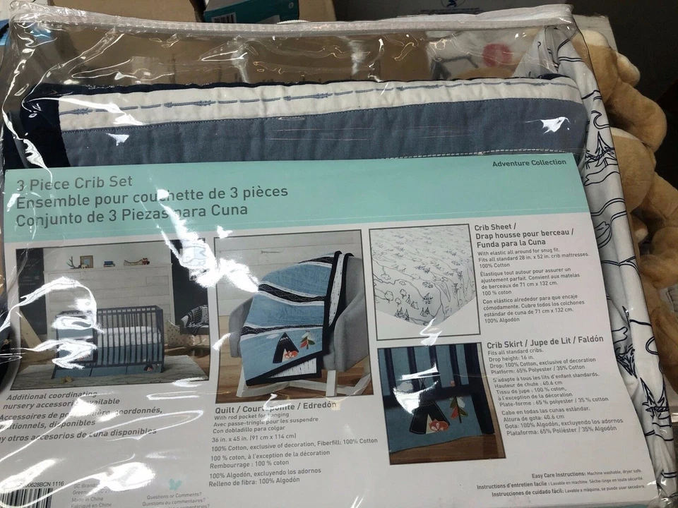 Just Born Baby 3-PC кроватки комплект постельного белья приключения коллекции одеяло простыня юбка - Изображение 3 из 3