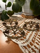 Vintage Brass Drawer Pulls 3 Total Victorian or Art Nouveau Style