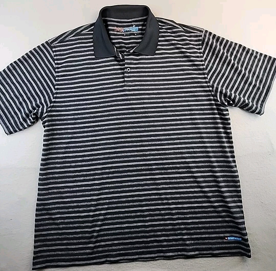 Wrangler Performance Black Striped Active Polo Sh… - image 1