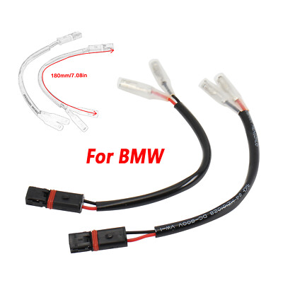 For BMW Turn Signals Indicator 2 Pin Plugs Wire Adapters Bullet Connectors Cable